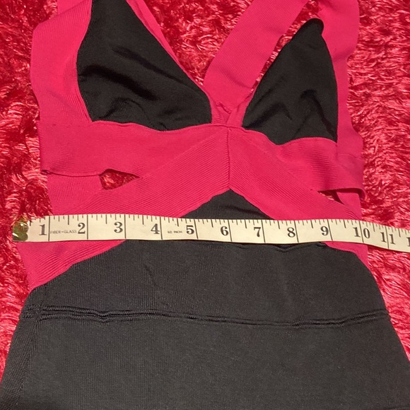 Pink and Black Cut Out Mini Dress Size Small - Picture 12 of 16